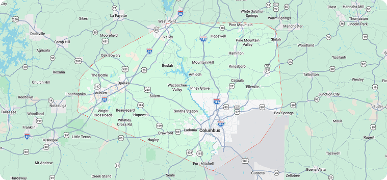 Service area map
